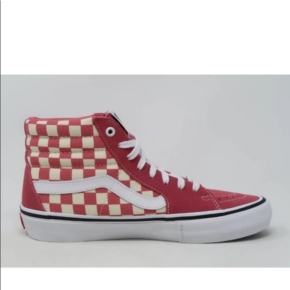 Vans sk8-hi pro checker rose pink sneaker shoes - Picture 3 of 3